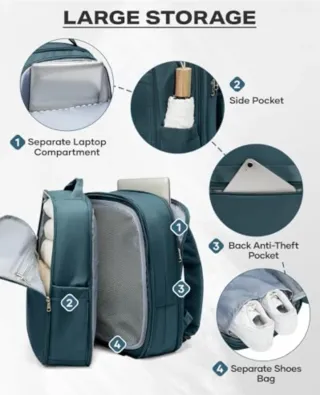 Mochila de viaje con vacío