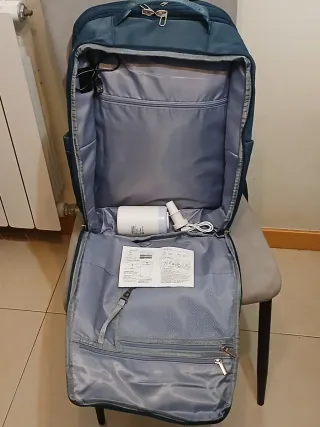 Mochila de viaje con vacío