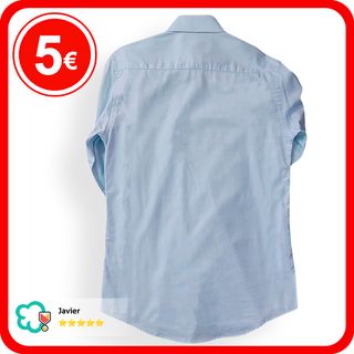 Camisa Azul de Vestir Para Hombre
