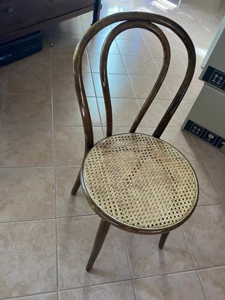 Set 2 Sillas Thonet N°18 Madera y Ratán