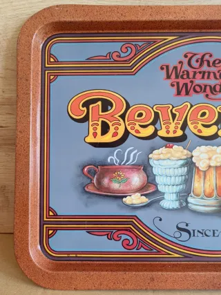 Bandeja Retro Metálica The Warm & Wonderful