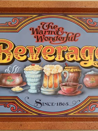 Bandeja Retro Metálica The Warm & Wonderful