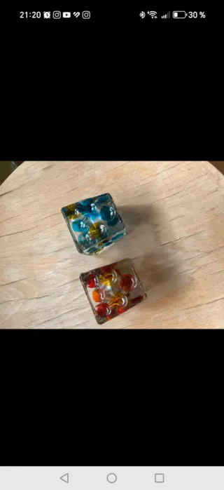 Portacandele in vetro decorati