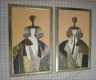 Set di 2 quadri moderni Meninas