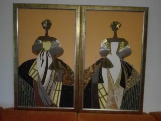 Set di 2 quadri moderni Meninas