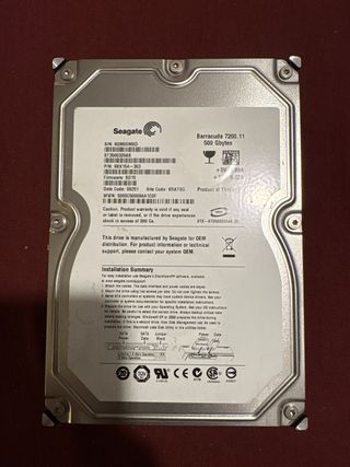 Disco Duro Seagate Barracuda 7200.11 500GB