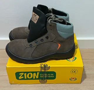 Zapatos de seguridad ZION marrones y grises