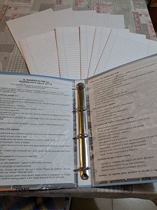 100 fogli protocollo righe quadretti quadernone