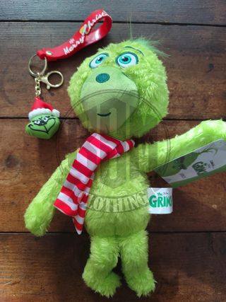 Portachiavi Grinch con sciarpa e ciondolo