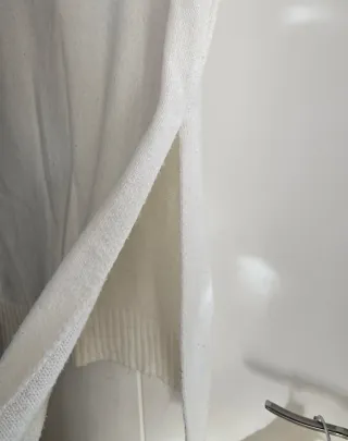 Conjunto punto jersey y falda blanco