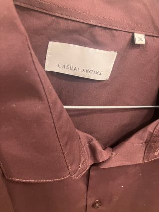 Camisa Casual Friday Talla 3XL Burdeos