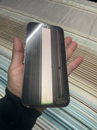 iPhone 14 Pro Max con schermo e cover posteriore danneggiati