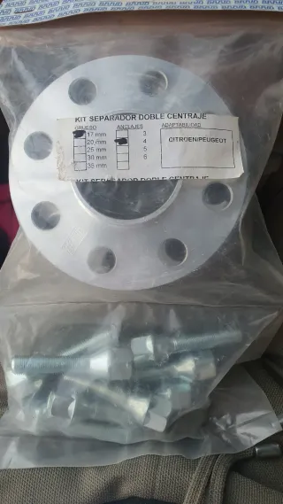 Separadores Braid Doble Centraje 17mm