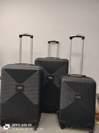 Set 3 Maletas LOVEBAGS Negras Rígidas