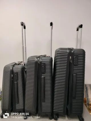 Set 3 Maletas LOVEBAGS Negras Rígidas