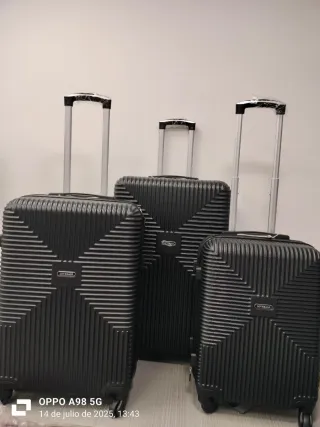 Set 3 Maletas LOVEBAGS Negras Rígidas