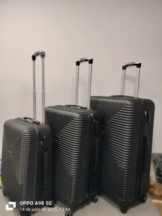 Set 3 Maletas LOVEBAGS Negras Rígidas