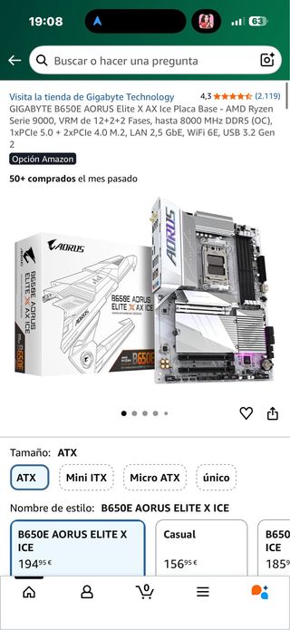 Gigabyte B650E AORUS Elite X AX Ice Placa Base