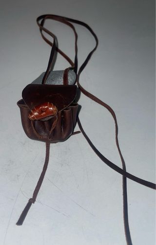 Colgante Cuero Artesanal Cuarzo Rosa