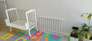 Minicuna de colecho blanca