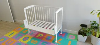 Minicuna de colecho blanca