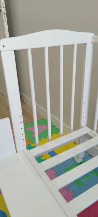 Minicuna de colecho blanca