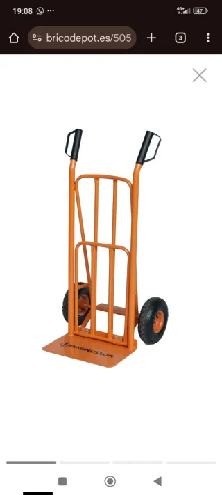 Carretilla de carga naranja