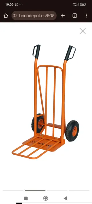 Carretilla de carga naranja