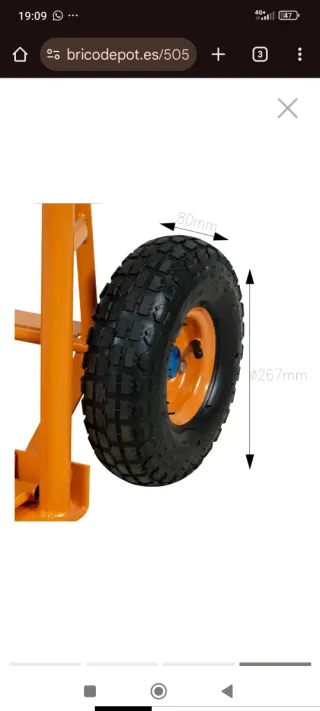 Carretilla de carga naranja