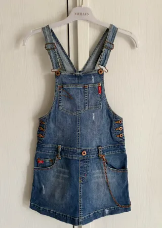 Salopette jeans bambina Phard tg 8 anni
