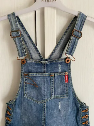 Salopette jeans bambina Phard tg 8 anni