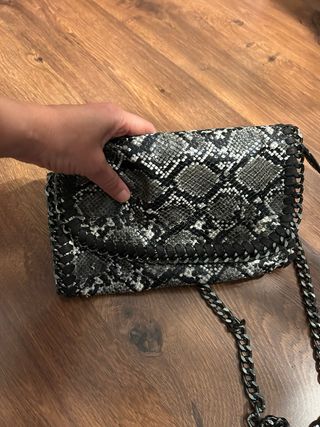 Lote 2 bolsos cadena serpiente y negro
