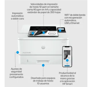 Impresora HP LaserJet Pro 4302 FDN Color