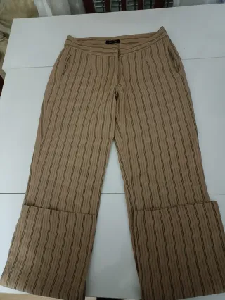 Pantalones Tintoretto Rayas Beige/Marrón