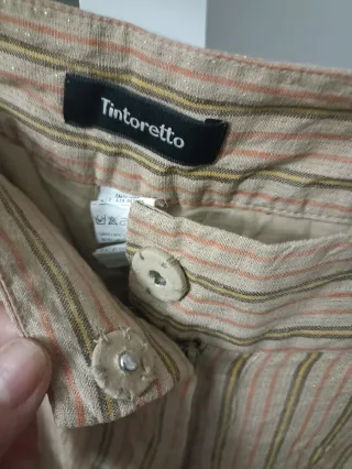 Pantalones Tintoretto Rayas Beige/Marrón