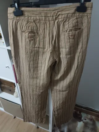 Pantalones Tintoretto Rayas Beige/Marrón