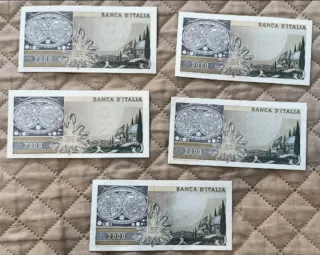 Banconote Lire Italiane Duemila e Mille