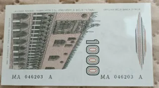 Banconote Lire Italiane Duemila e Mille