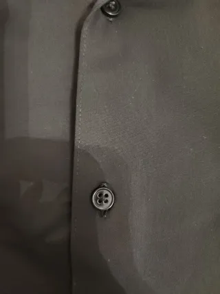 Camisa Zara Manga Larga Negra