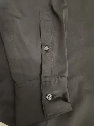 Camisa Zara Manga Larga Negra