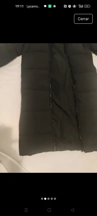 Abrigo largo ZARA negro mujer