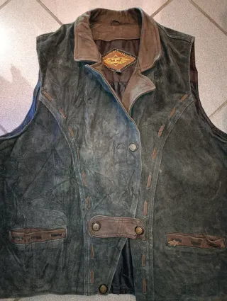 Gilet in pelle vintage XXL ottime condizioni top