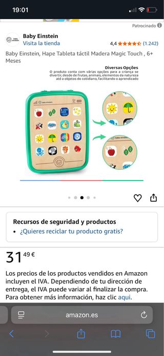 Tablet Educativa Baby Einstein Hape Infantil