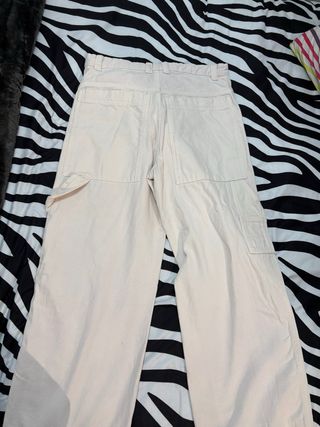 Pantalón ancho beige