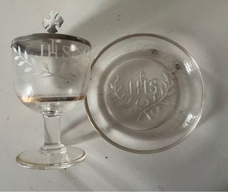 Lotto oggetti sacri in vetro