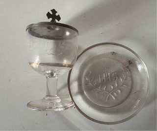 Lotto oggetti sacri in vetro