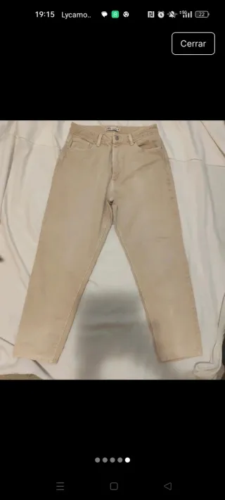 Pantalón Zara Mujer Beige