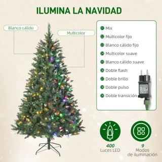 Árbol Navidad Luces Multicolor