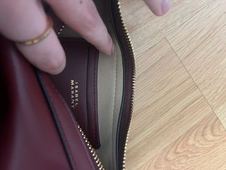 Bolso Isabel Marant Rojo con Tachuelas Doradas