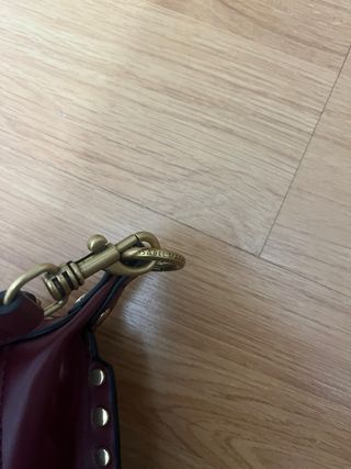 Bolso Isabel Marant Rojo con Tachuelas Doradas